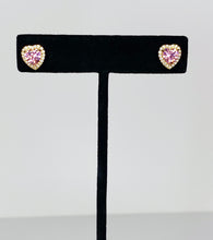 Load image into Gallery viewer, ETERNITY CLUSTER &quot;GOLD HEART&quot; EARRINGS
